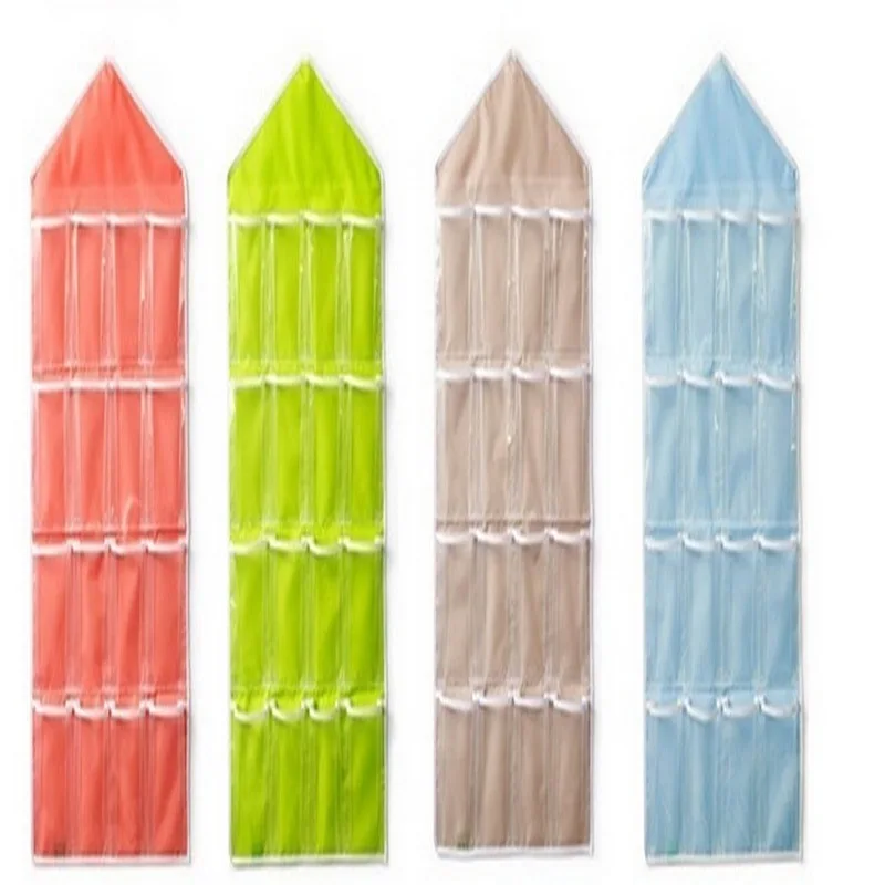 16 карманов прозрачный подвесной мешок Органайзер Носки Бюстгальтер Нижнее белье