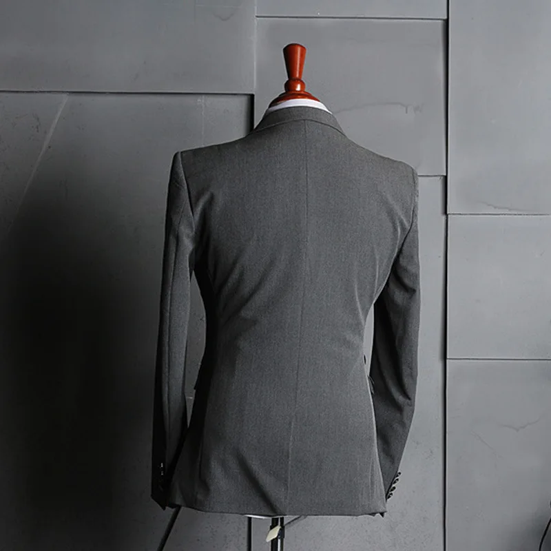 2019 мужской повседневный костюм Корейская версия ветра тонкий сплошной цвет