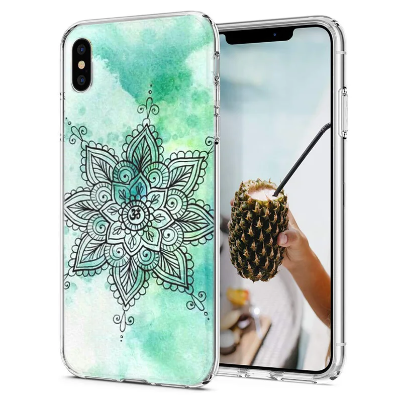 Soft Phone Case For iPhone 6 7 XS Max Covers TPU Colorful Mandara Mickey Minnie Pattern Fundas X XR F092 |