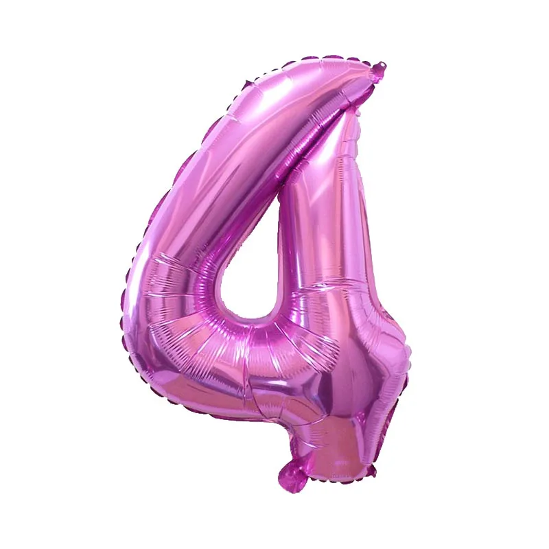 pink 4 1 шт. 40 дюймов золотое серебряное число фольгированных шаров 0 1 2 3 цифры Гелиевый шар мой 1-й 30-й день рождения товары для вечеринок юбилейный Декор - Цвет: pink 4