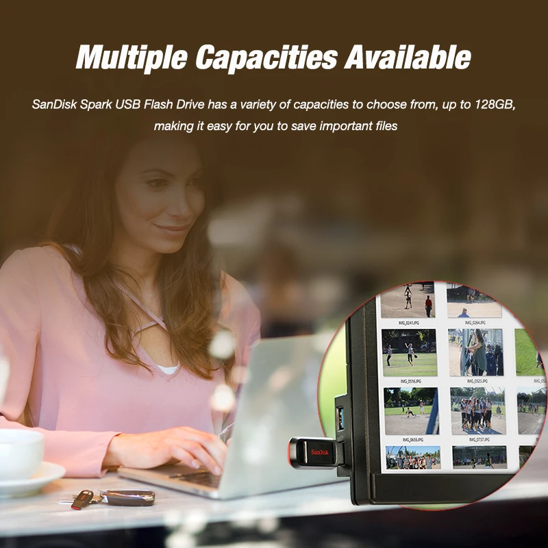 Флеш накопитель Sandisk Cruzer Spark usb флеш 16 ГБ 32 64 карта памяти USB 2019 2 0 новинка 128|USB