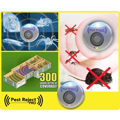 2020 Новый Pest Reject Pro - антинасекомый ультразвуковой репеллент с площадью покрытия 300 квадратных метров - убийца крыс, комаров и мух.