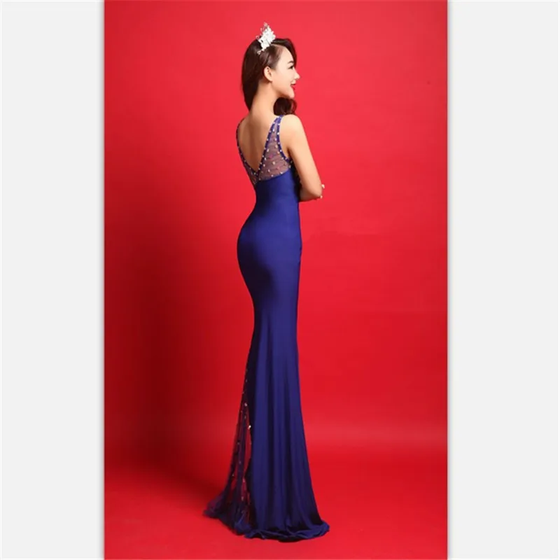 Сетчатое вечернее платье на заказ длинное vestido de festa longo robe soiree vestidos novia H0876|gown