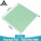 5 шт.лот Зеленый 100x 1 мм карта памяти IC силиконовый компаунд Проводящий Чип термопрокладки 100x100x1 мм