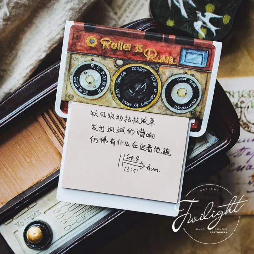 30 шт./пакет креативный винтажный блокнот для камеры клейкий бумажный стикер