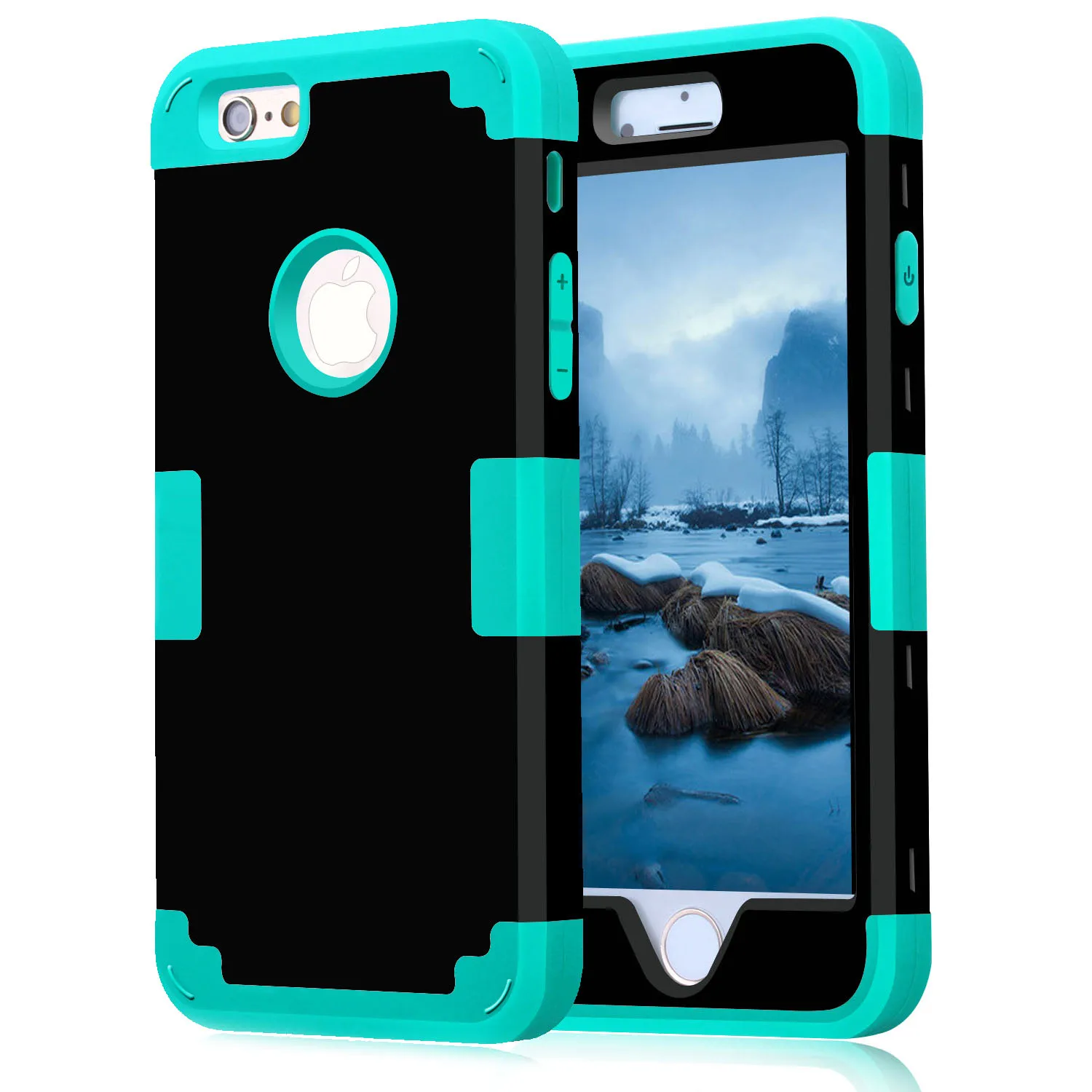 

For Apple iPhone 6 6s Case Shockproof Protect Hybrid Hard Rubber Impact Armor Phone Cases For iPhone 5//5S/5C/SE Cover