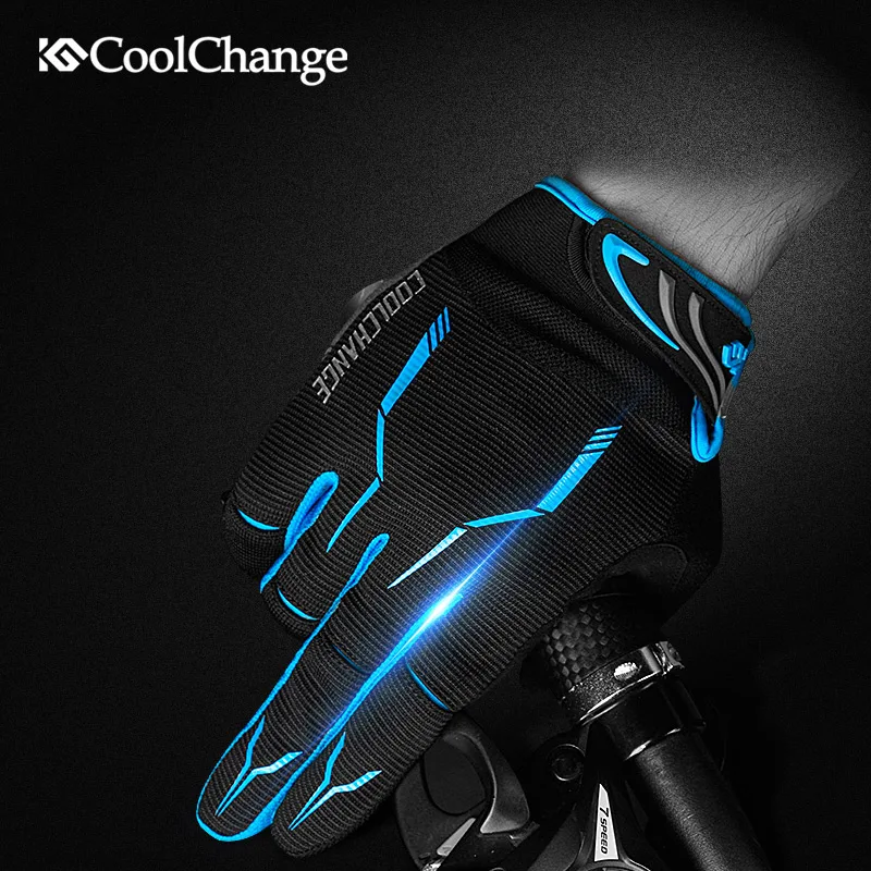 Велосипедные перчатки CoolChange зимние теплые гелевые велосипедные спортивные с
