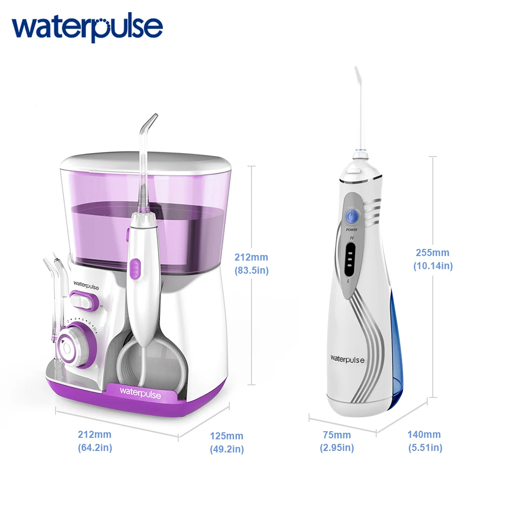 Waterpulse V300+V400Plus ирригатор воды с 9 советы электрические Ирригатор для полости рта зубные капельный полив Flosser гигиены Уход за полостью рта для Семья Применение ирригатор полости рта ирригатор для полости
