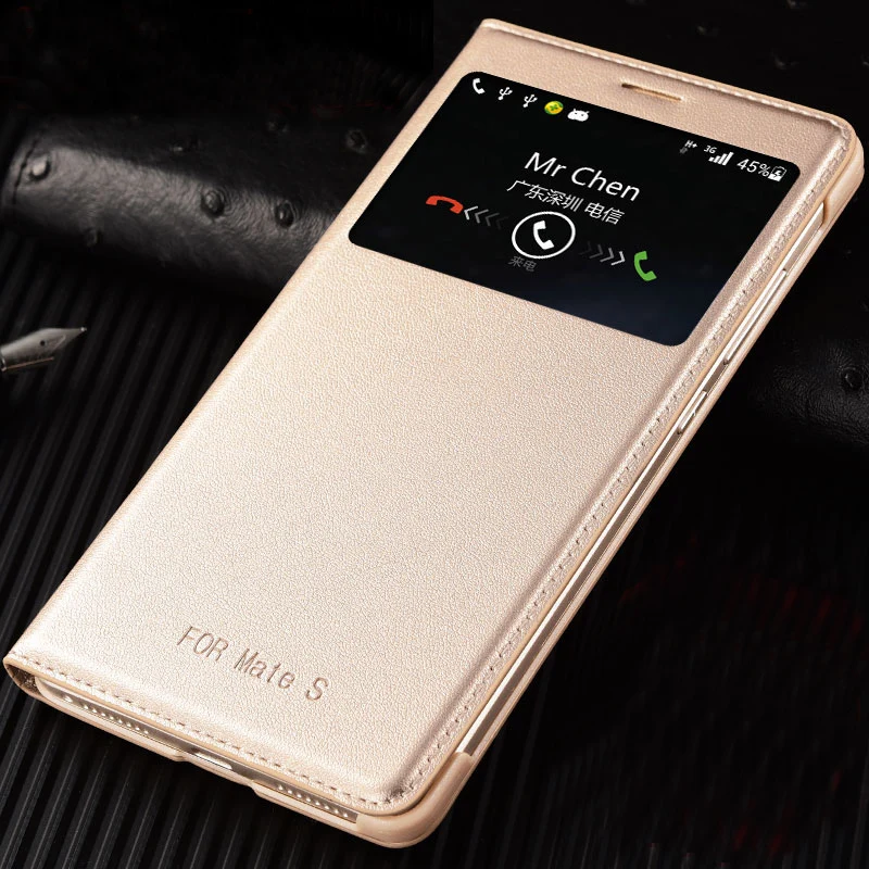 Умный чехол CAPSSICUM MATE S из искусственной кожи для HUAWEI Mate откидной Чехол с окошком