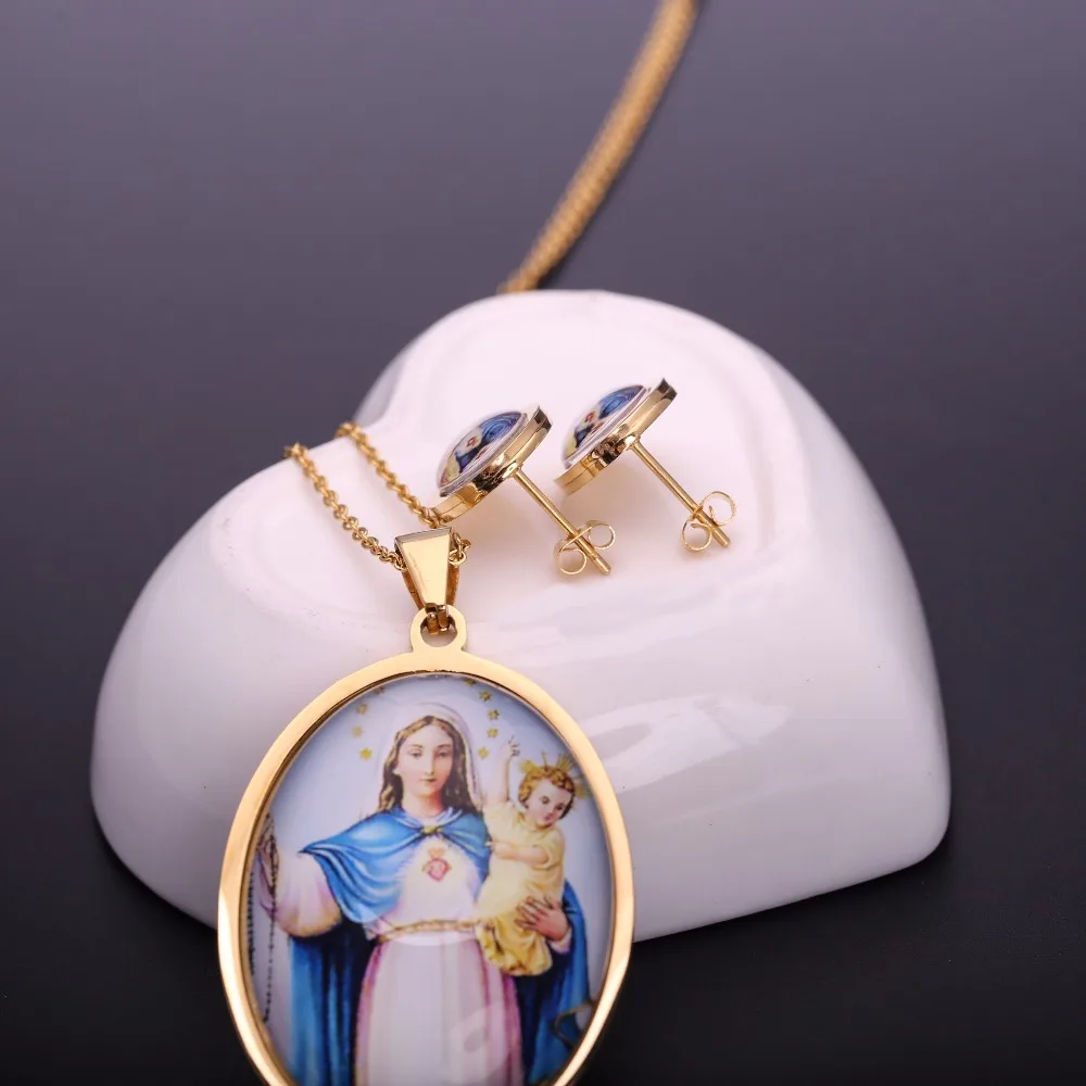 Mother's Day gift Valentine's Christmas Fashion Jewelry Sets stainless steel set for woman Blue light | Украшения и