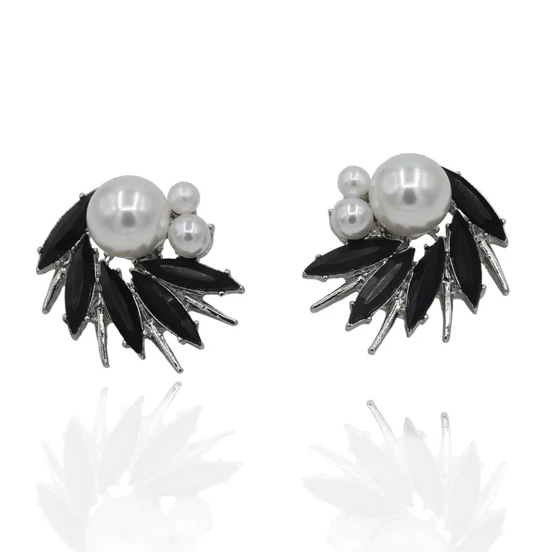 8 colors High quality Wholesale New statement simulated earring fashion Shiny crystal stud Earrings for women jewelry gift | Украшения и