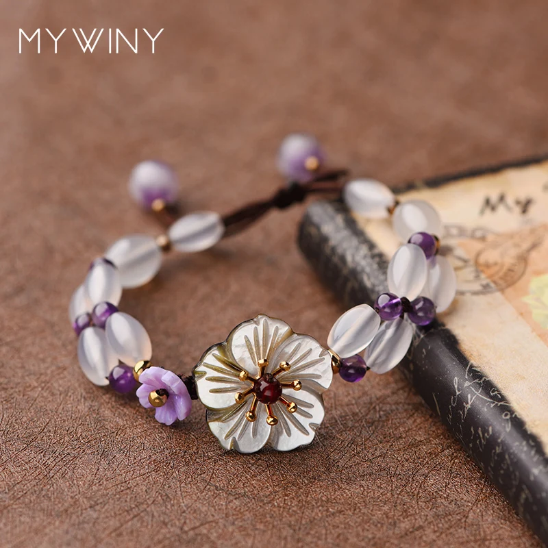 Оригинальный этнический экзотический браслет MYWINY с ракушками новый из бисера