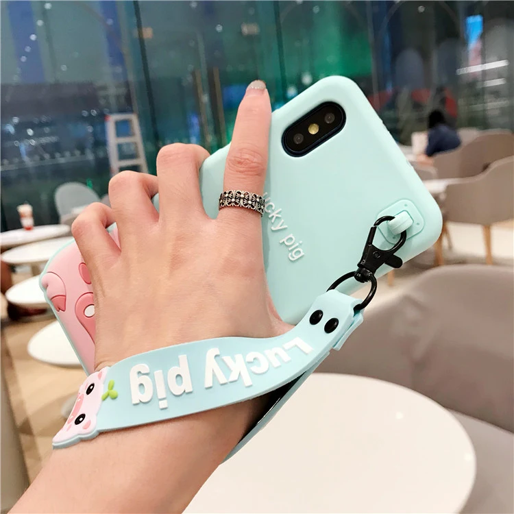 Милый свиной 3D мультфильм Apple Phone Чехол для iPhone 6 7 8 S Plus X XR XS XSMAX силиконовый