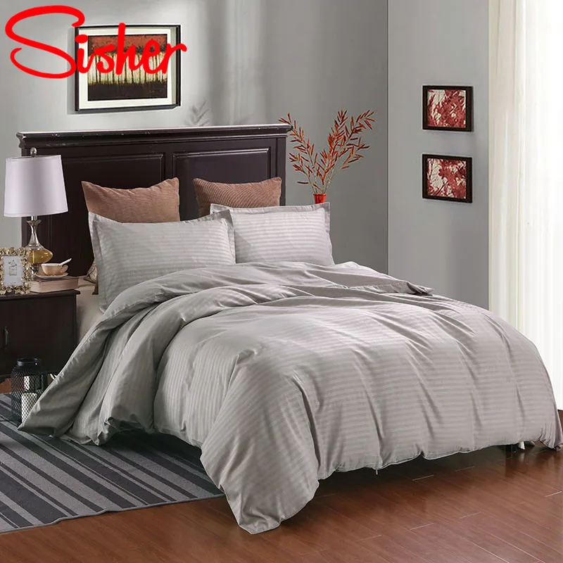 Комплект постельного белья Sisher для взрослых роскошный классический однотонный