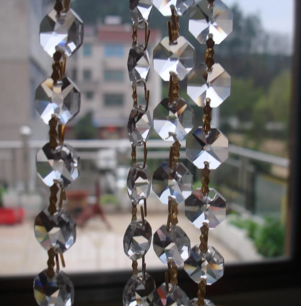 10 метров пряжка-бабочка соединение прозрачные цветные Восьмиугольные бусины