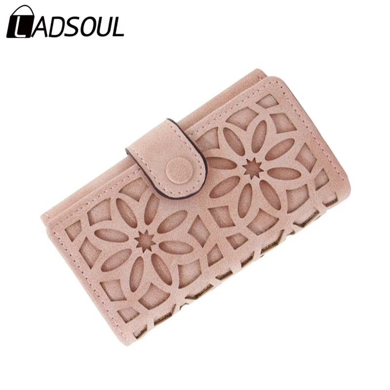 Женский короткий кошелек LADSOUL из искусственной кожи однотонные деловые