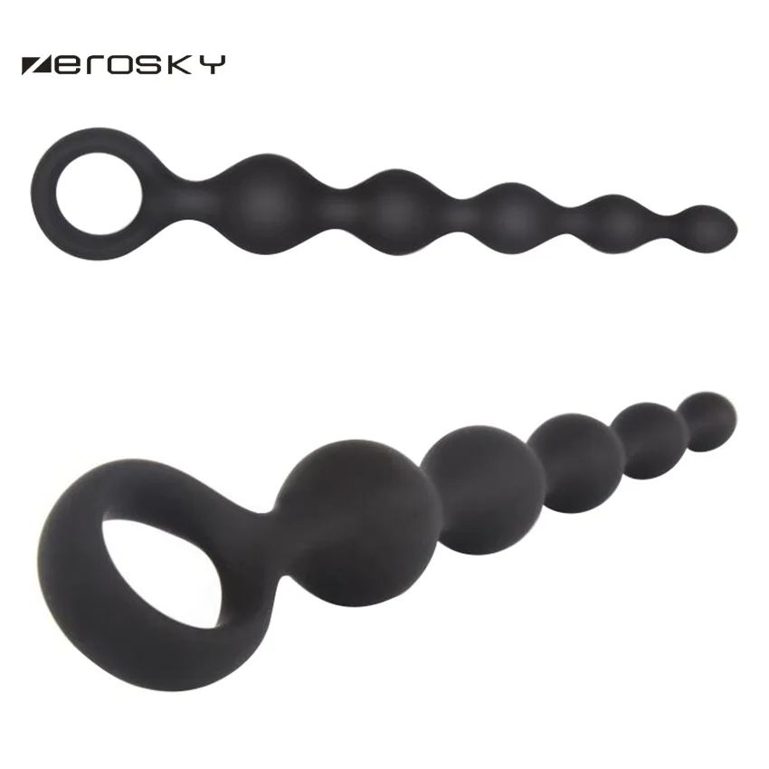 Anal Plug G-spot Stimulation Climax Message Silicone Pull Beads Butt Sex Toys for Women Men Zerosky | Красота и здоровье