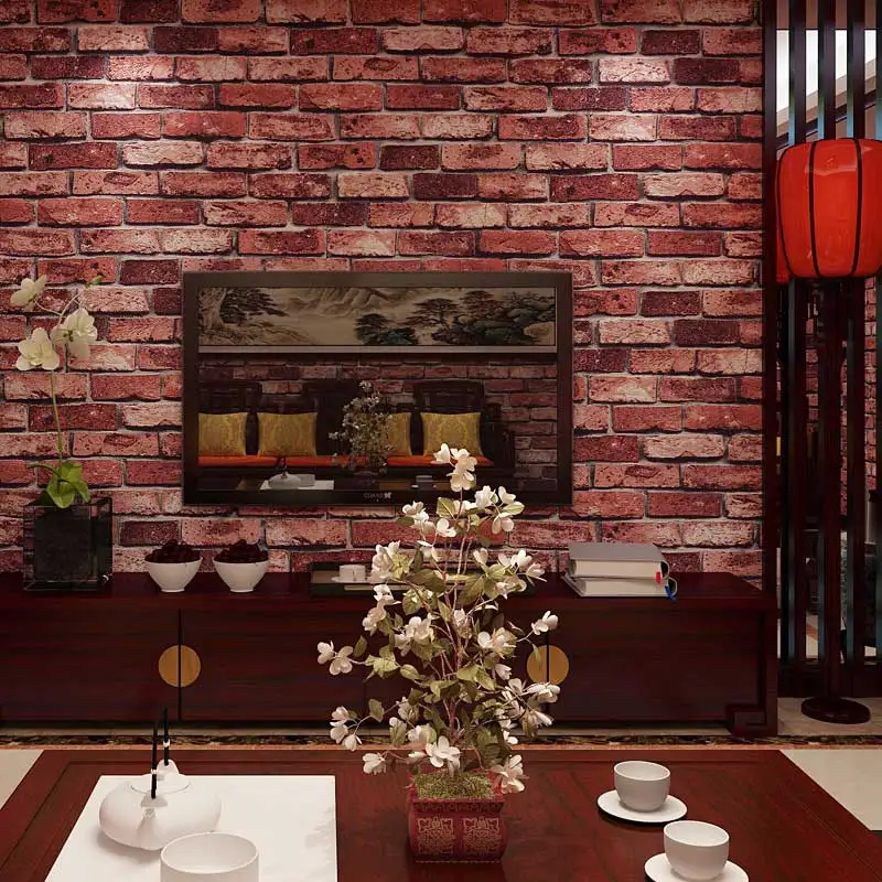 Настенная бумага из ПВХ в современном винтажном стиле 3D тисненый камень