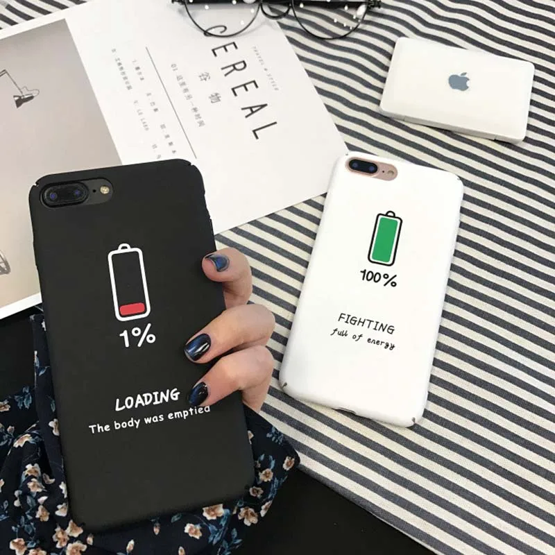 Низкий аккумулятор боев отсутствие электричества Чехлы для iPhone X XR XS Max 5 5S SE 6 6S 7 8