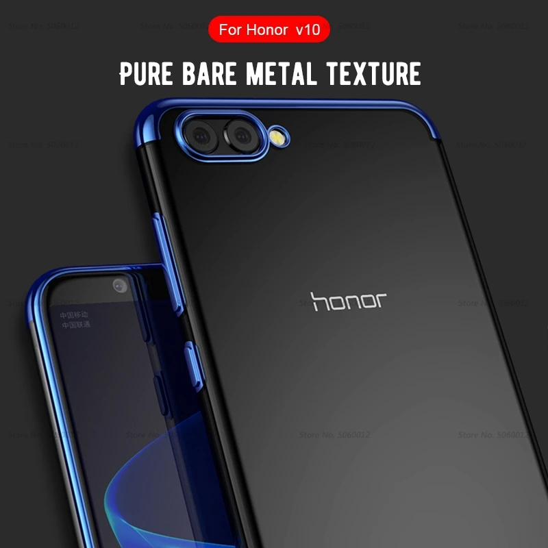 

For Honor 10 20 Case Soft Silicone Cover Clear Plating Bumper Case For Huawei Honor 8X Max 8C 7X 7A Pro 7C Note 10 9 8 Lite Case