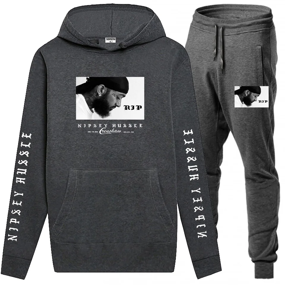 Nipsey Hussle Толстовка для мужчин и женщин + джоггеры костюм со спортивными брюками