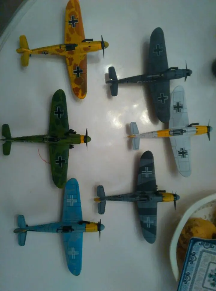 Пластиковая Вторая мировая война немецкий Messerschmitt BF109 модель истребителя 4D
