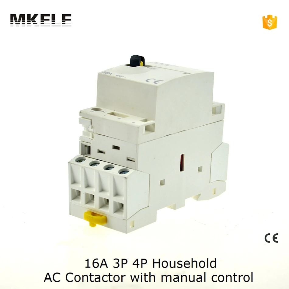 MKWCT-16M 3P 3NO 16A 220V 50or60HZ Din Rail Household AC Contactor Operated By Manual Control contator | Обустройство дома