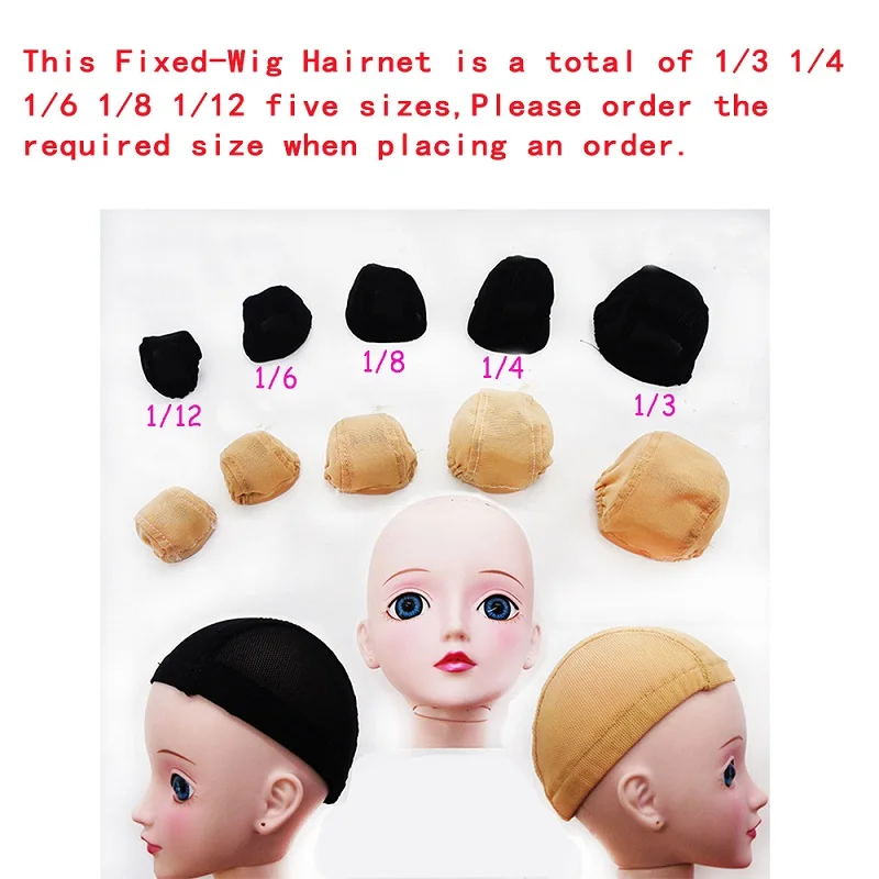 Fixed-Wig Hairnet 1 шт., 15 см* 100 см, модные разноцветные волосы ручной работы, высокая температура, кукольные волосы, волнистые парики, кудрявый парик для 1/3, 1/4, кукольные подарки - Цвет: Fixed-Wig Hairnet