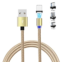 Горячая Распродажа 3 в 1 Разъемы зарядный кабель 360 градусов Магнитный Usb для Iphone