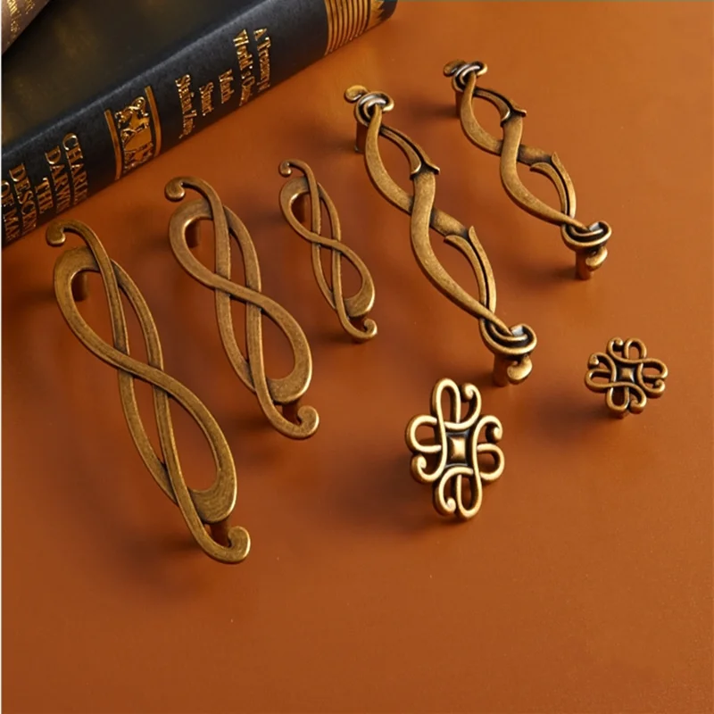 Высококачественный бронзовый цветной шкаф в европейском стиле с ручкой кухонный