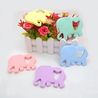 chenkai 10pcs bpa free diy baby shower silicone elephant teether animal pacifier dummy nursing soother sensory toy gift part