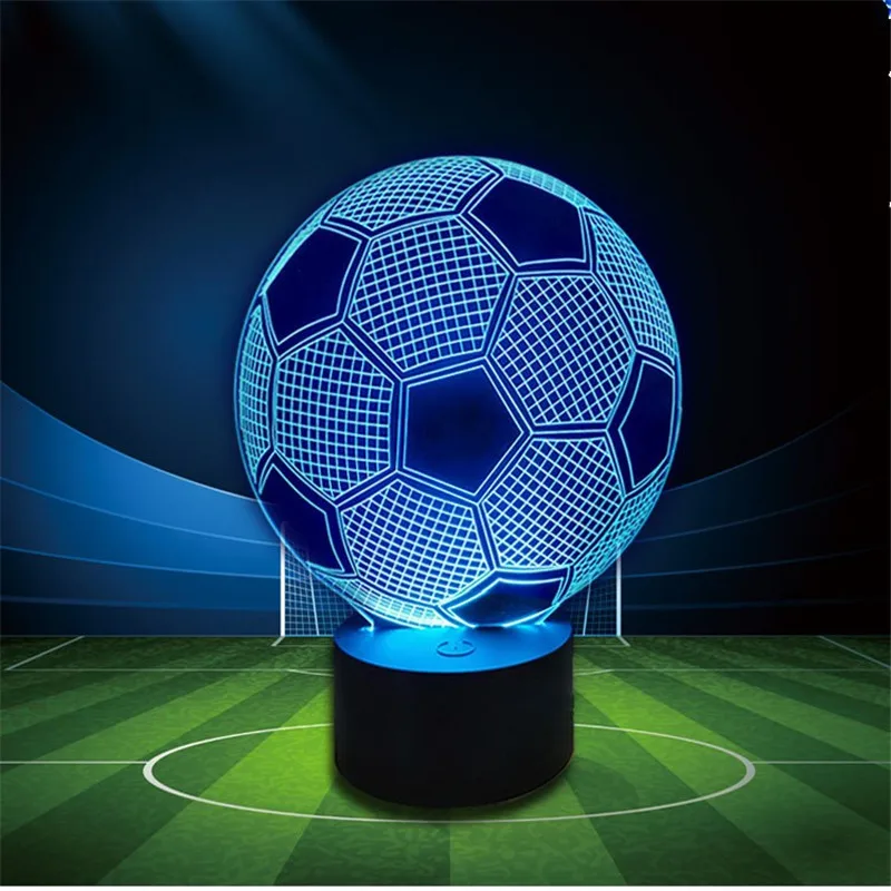 

2018 Soccer 3D Football Colorful Table Desk Bedroom Decorative for Boys Birthdays Sport Fan Gifts Club Decor
