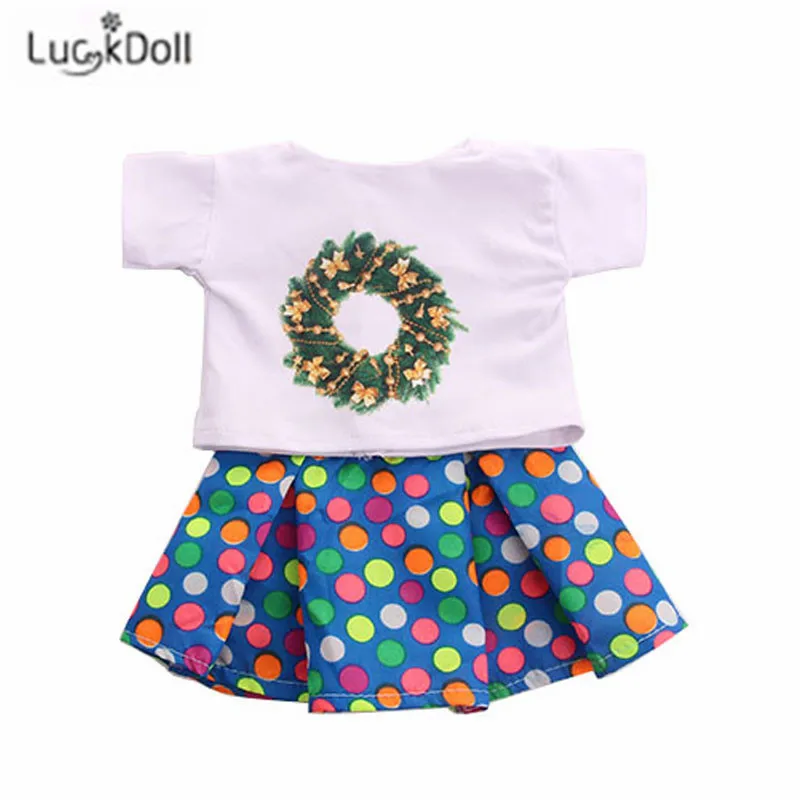 LUCKDOLL Летняя мода новая юбка размером 18 дюймов американская 43 см Детская кукла