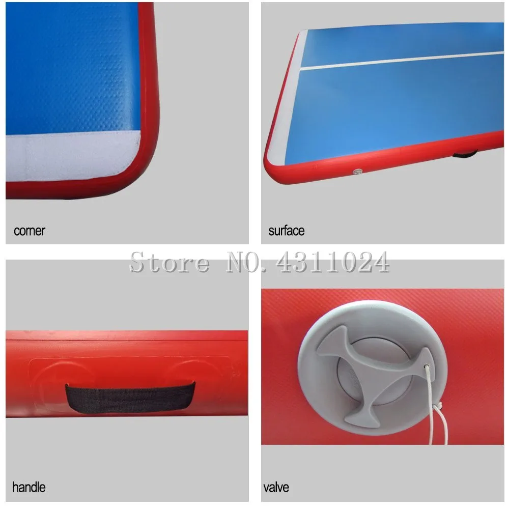 Цена Надувной коврик для гимнастики, воздушный напольный коврик с электрическим воздушным насосом, 6x2x0,2 м