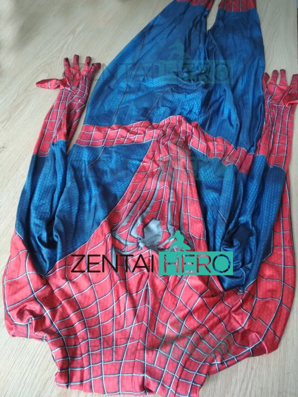 Костюм Человека-паука с 3D-принтом TASM2 Zentai Spider-man, карнавальный костюм из лайкры для всего тела, Spidey, облегающий костюм на Хэллоуин