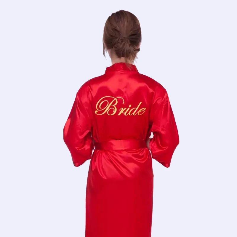 

4pcs lot Embroidery Logo Wedding bridal shower party Bridesmaid gifts personalized satin robes