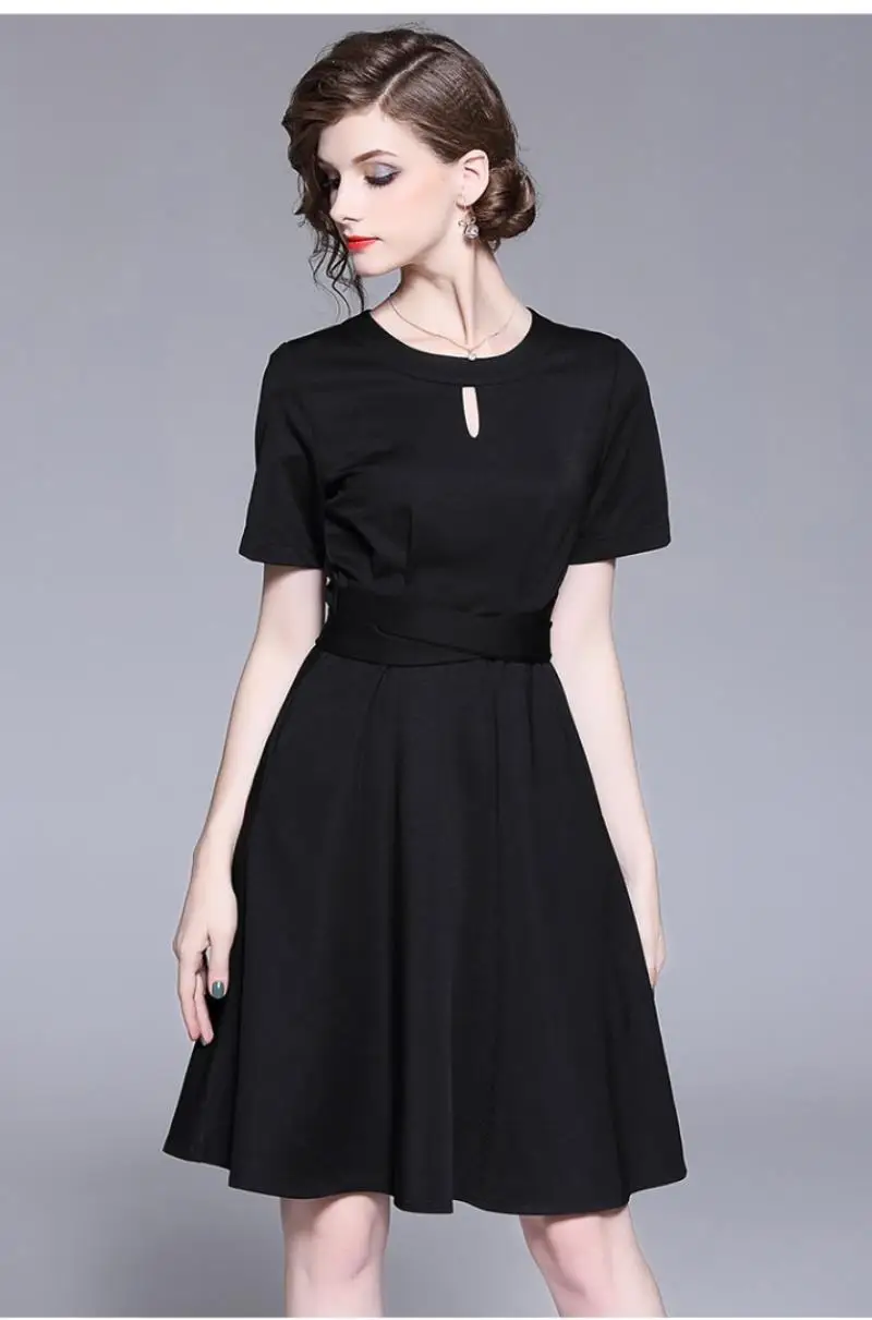 

Hepburn Retro Summer Little Black Dress Robe Femme Ete 2018 Vestidos Mujer Women Party Dresses Vestiti Estivi Donna