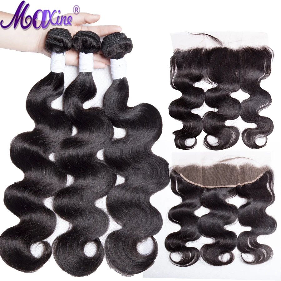 Объемные волнистые пучки с фронтальной накладкой Maxine Remy человеческие волосы 3