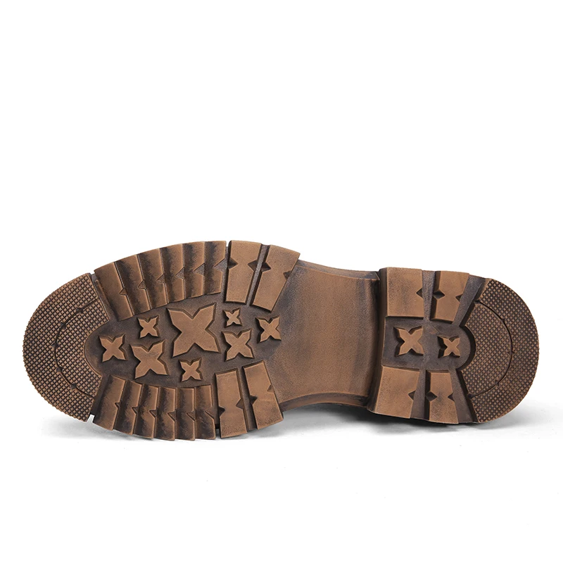 Мужские ботинки из микрофибры короткие с круглым носком на шнуровке