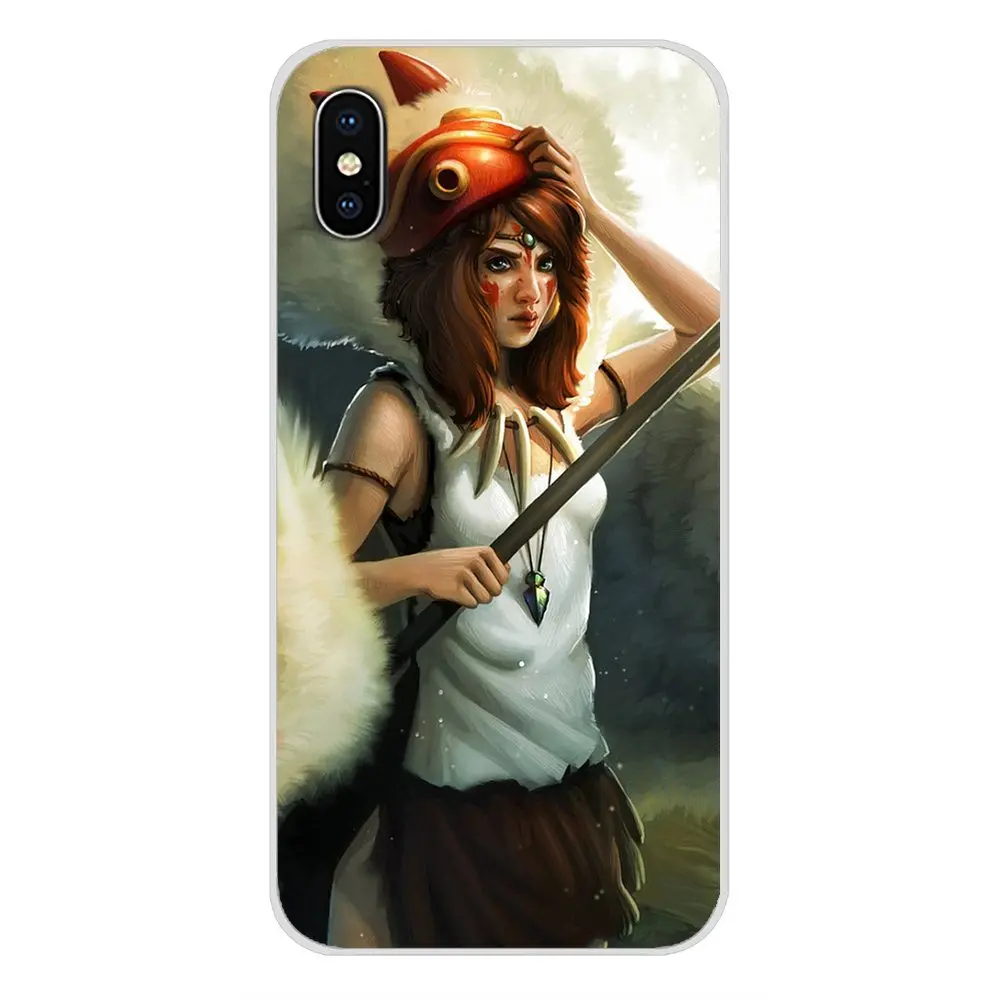 Модные чехлы для Samsung Galaxy S3 S4 S5 Mini S6 S7 Edge S8 S9 S10 Lite Plus Note 4 5 8 9 аниме Принцесса Mononoke
