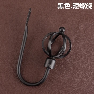 Black 2 шт./компл. Шторы Tieback держатель крючки подхваты Спальня Гостиная Шторы украшения аксессуары препятствие металлический крюк для штор - Цвет: Black