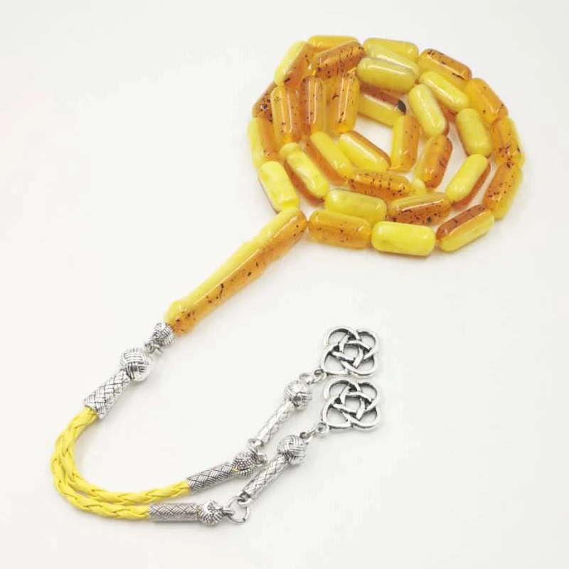Мужской резиновый браслет Tasbih Ambers цветные четки мусульманский роскошный Tesbih 33