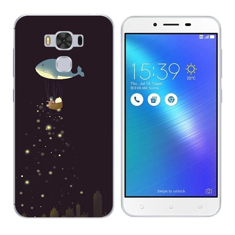 Чехол для ASUS Zenfone 3 Max ZC553KL чехол с золотой печатью Мягкие силиконовые сумки Fundas