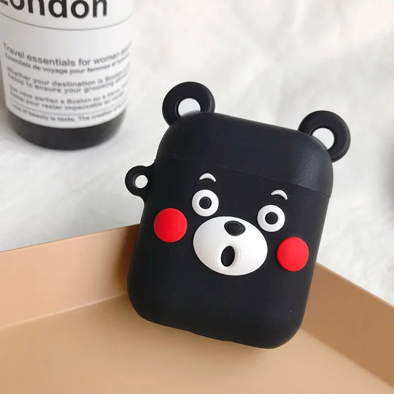 3D мультяшный силиконовый чехол для AirPods, чехол, беспроводной Bluetooth наушник, защитный чехол для Apple Airpods, чехол, милый мягкий - Цвет: 10