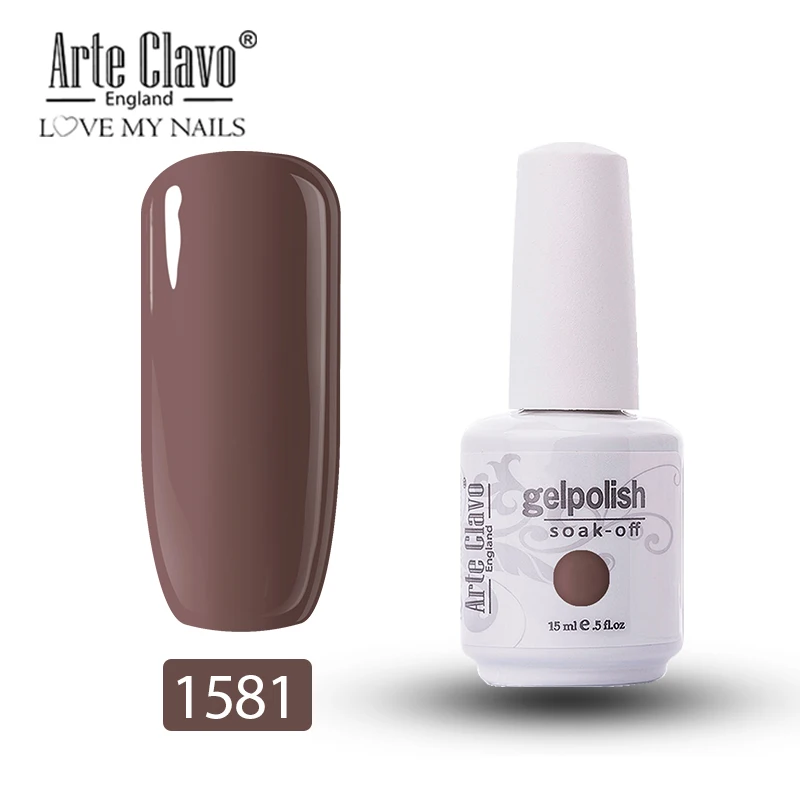 1581 Arte Clavo, новинка, 47 цветов, 15 м, УФ-гель для ногтей, не впитывается, Гель-лак для ногтей, лак для маникюра, основа для ногтей, блестящий Гель-лак - Цвет: 1581