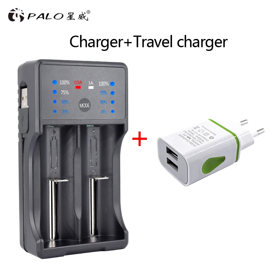 PALO USB светодиодный дисплей умное зарядное устройство для 1 2 В Ni MH CD A AA AAA SC 3 7 18650 14500