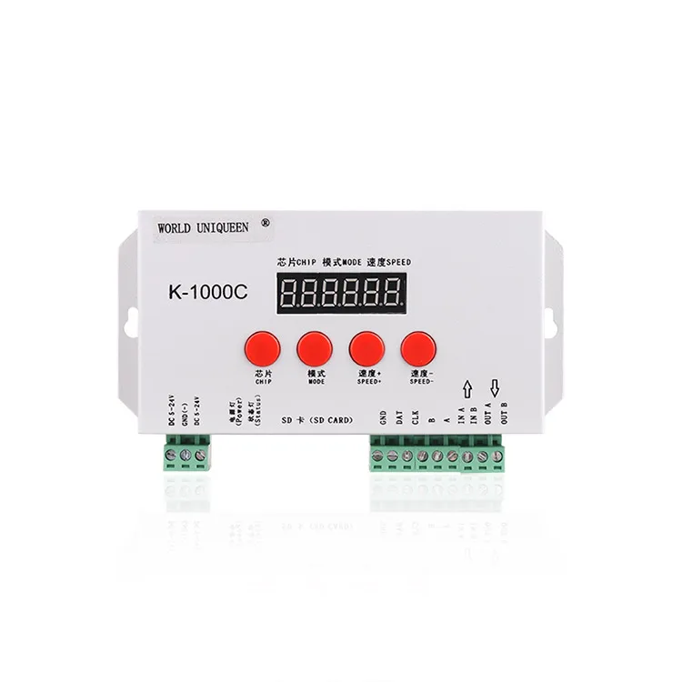 UCS512 WS2821 один ключ DMX адрес написание programmabble sd-карта цифровой светильник полосы контроллер K-1000C, функция отображения текста