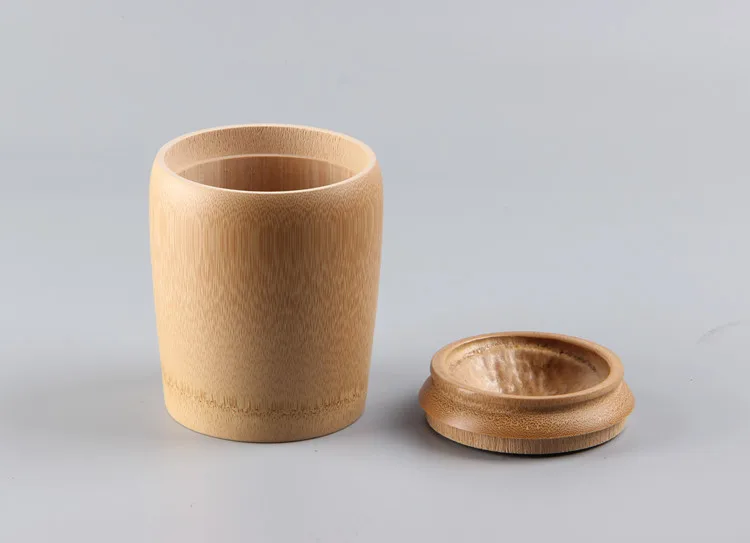 Чай caddy портативная бамбуковая герметичная банка для хранения ручной работы