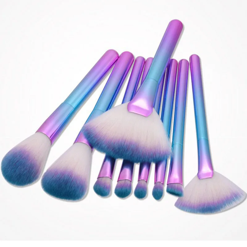 Мода 9 шт набор кистей для макияжа Профессиональный Полный Прекрасный