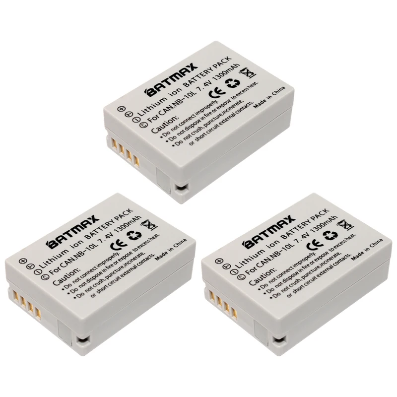 3 шт. NB 10L NB10L батарея для цифровой камеры + ЖК зарядное устройство Canon G1X G15 G16 SX40HS SX50HS